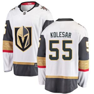 Herren Vegas Golden Knights Eishockey Trikot Keegan Kolesar #55 Breakaway Weiß Fanatics Branded Auswärts